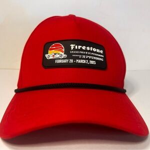 Firestone St. Petersburg Grand Prix Adjustable Hat, Red. Breathable. 2025